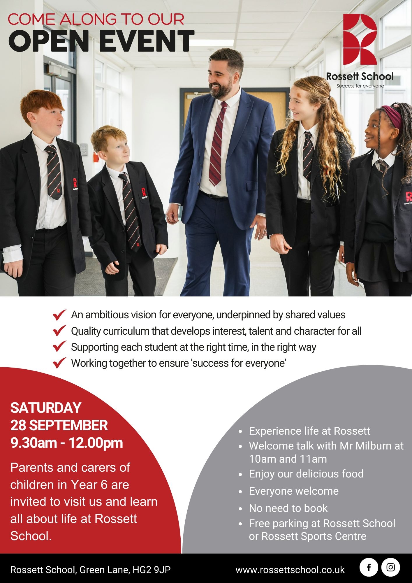 Rossett Open Day - 28 September 2024